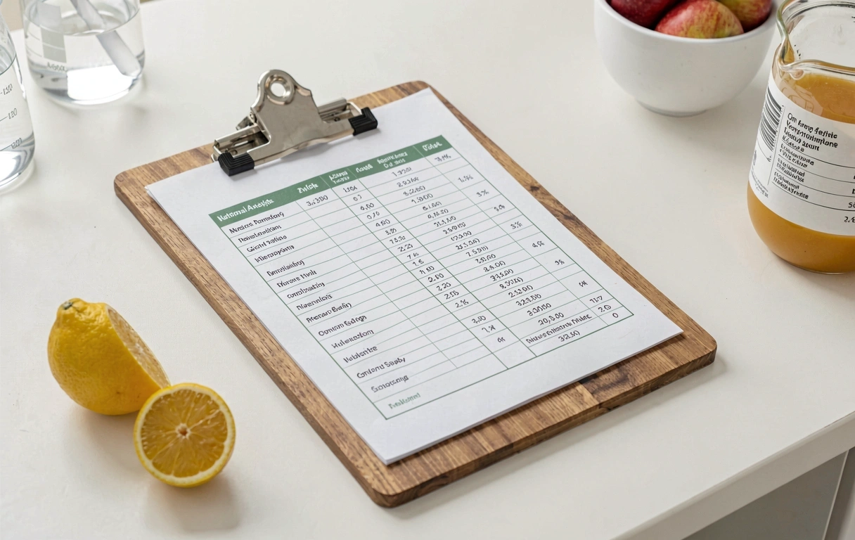 Analyse nutritionnelle précise